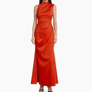 ELLIATT Avalite Draped Satin Maxi Dress with Slit SIZE S